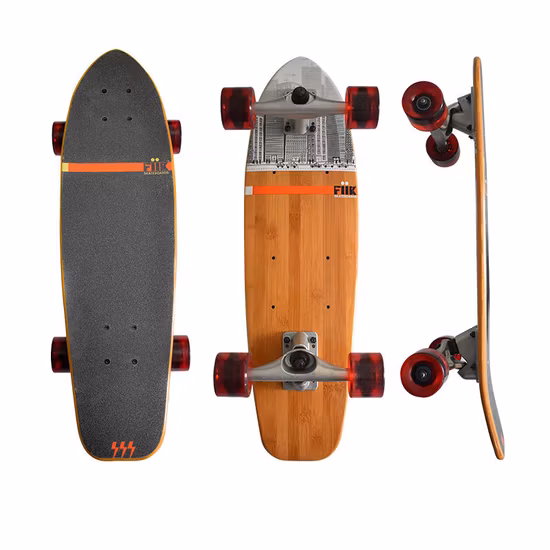 Custom Bamboo Electric Professional Double Rocker Fish Skateboard